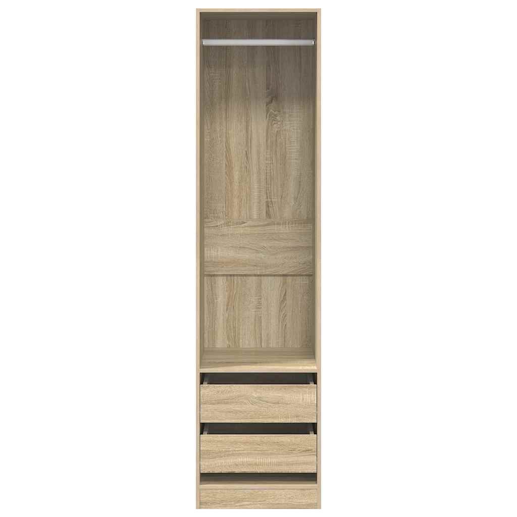 Wardrobe with Drawers Sonoma Oak 50x50x200 cm Engineered Wood