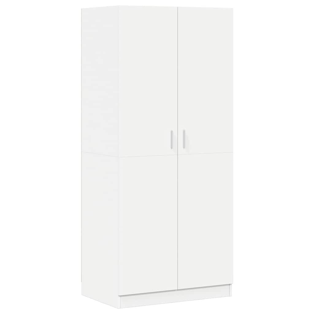 800621 vidaXL Wardrobe White 80x52x180 cm Engineered Wood