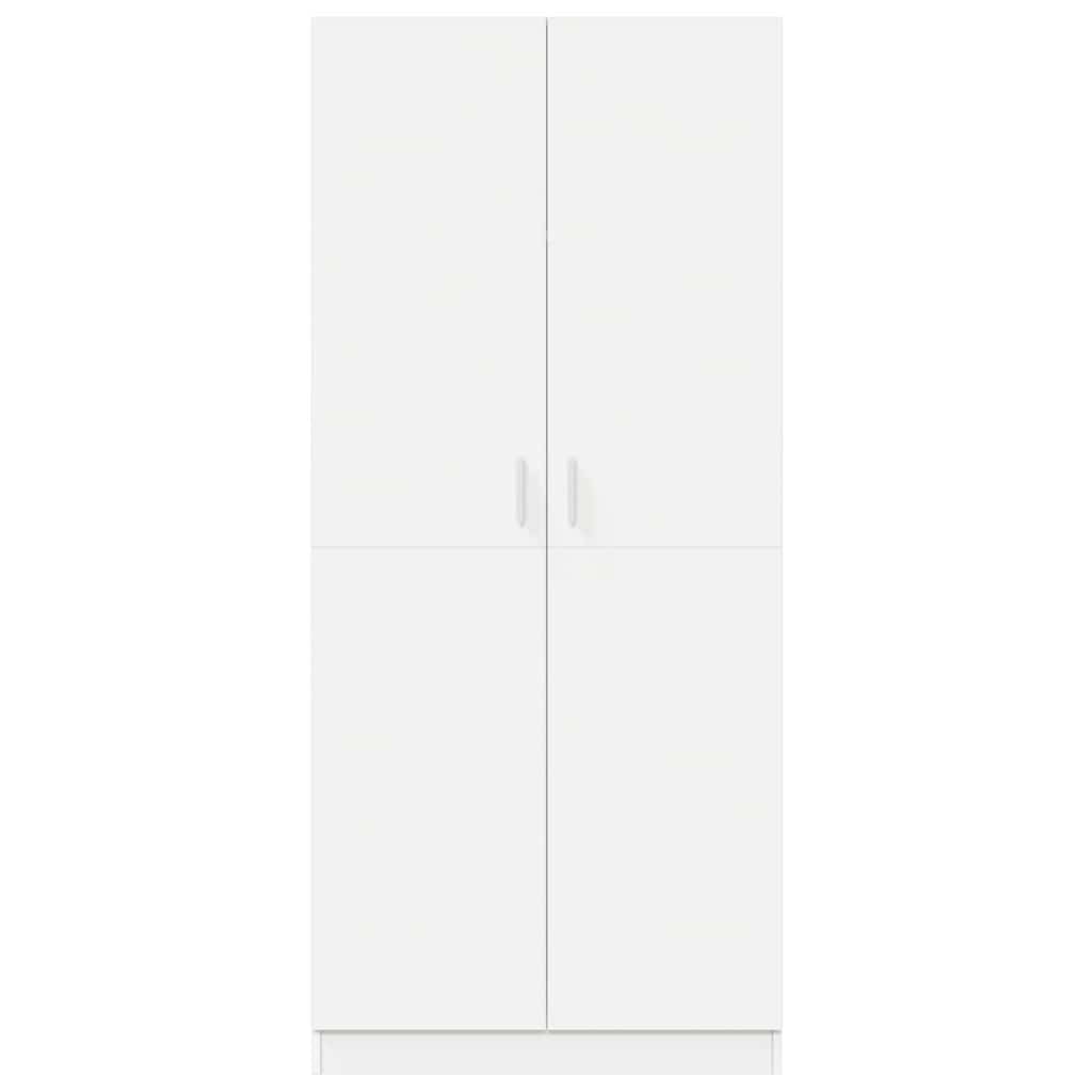 800621 vidaXL Wardrobe White 80x52x180 cm Engineered Wood