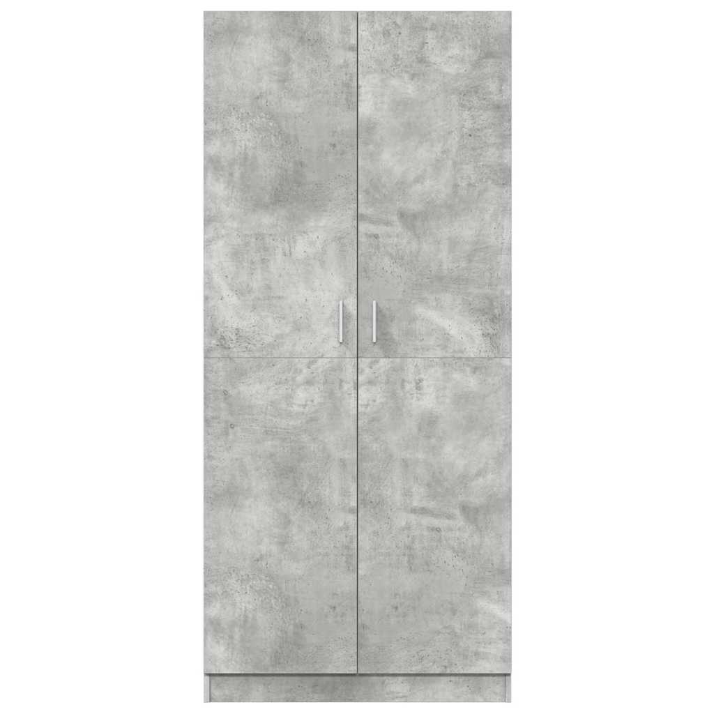 800625 vidaXL Wardrobe Concrete Grey 80x52x180 cm Engineered Wood
