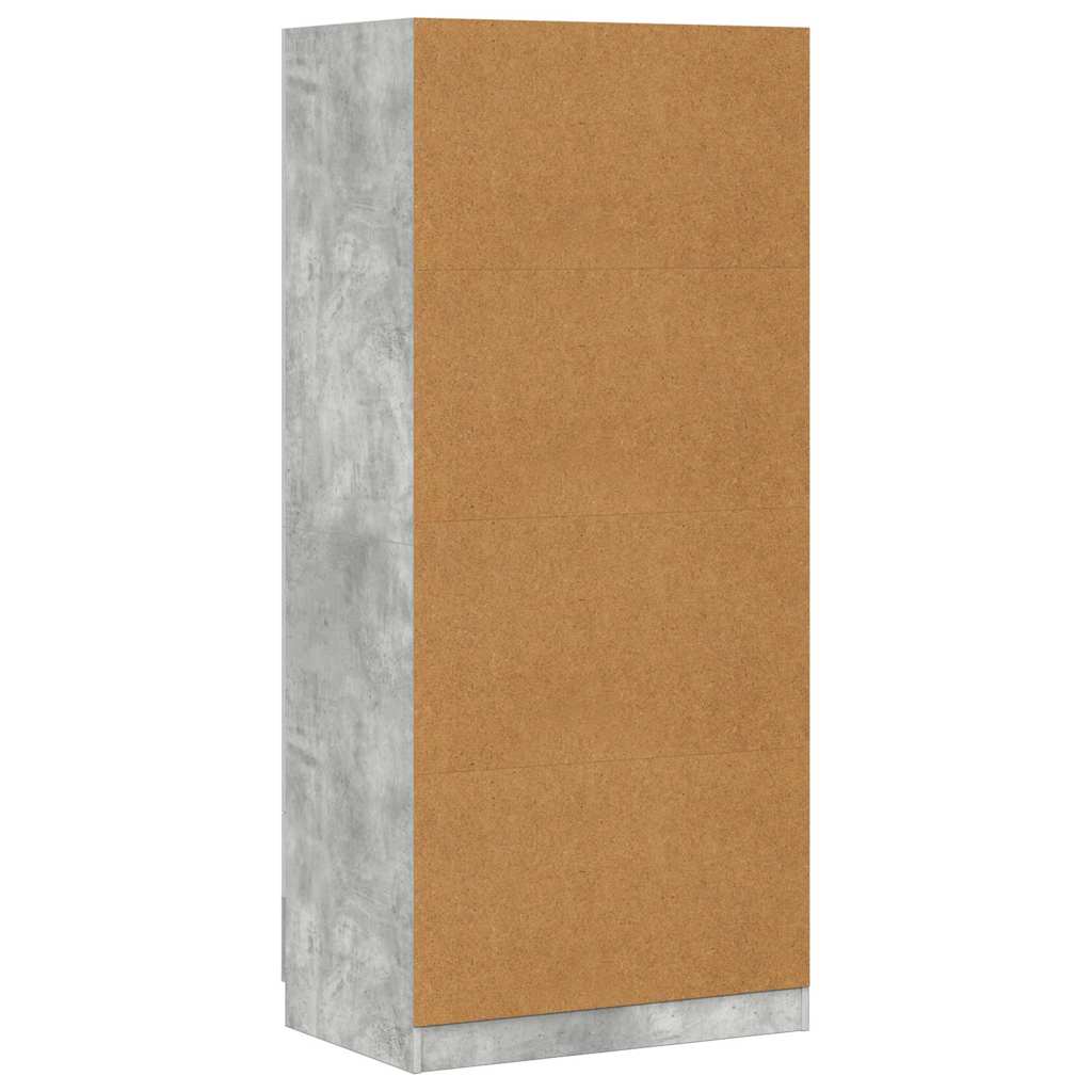 800625 vidaXL Wardrobe Concrete Grey 80x52x180 cm Engineered Wood
