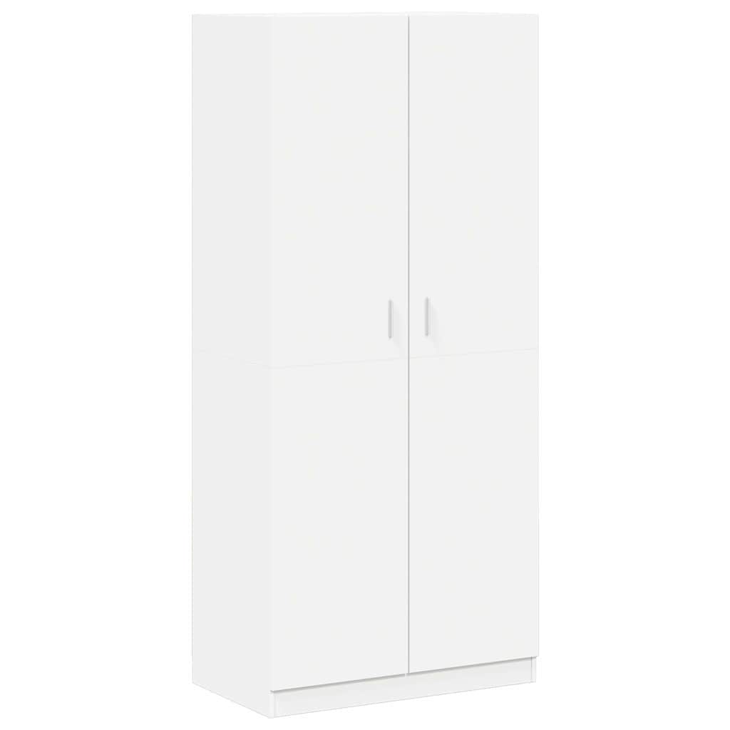 800630 vidaXL Wardrobe White 90x52x200 cm Engineered Wood