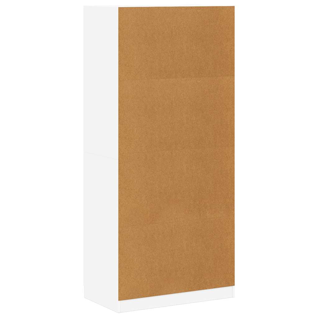 Wardrobe White 90x52x200 cm Engineered Wood
