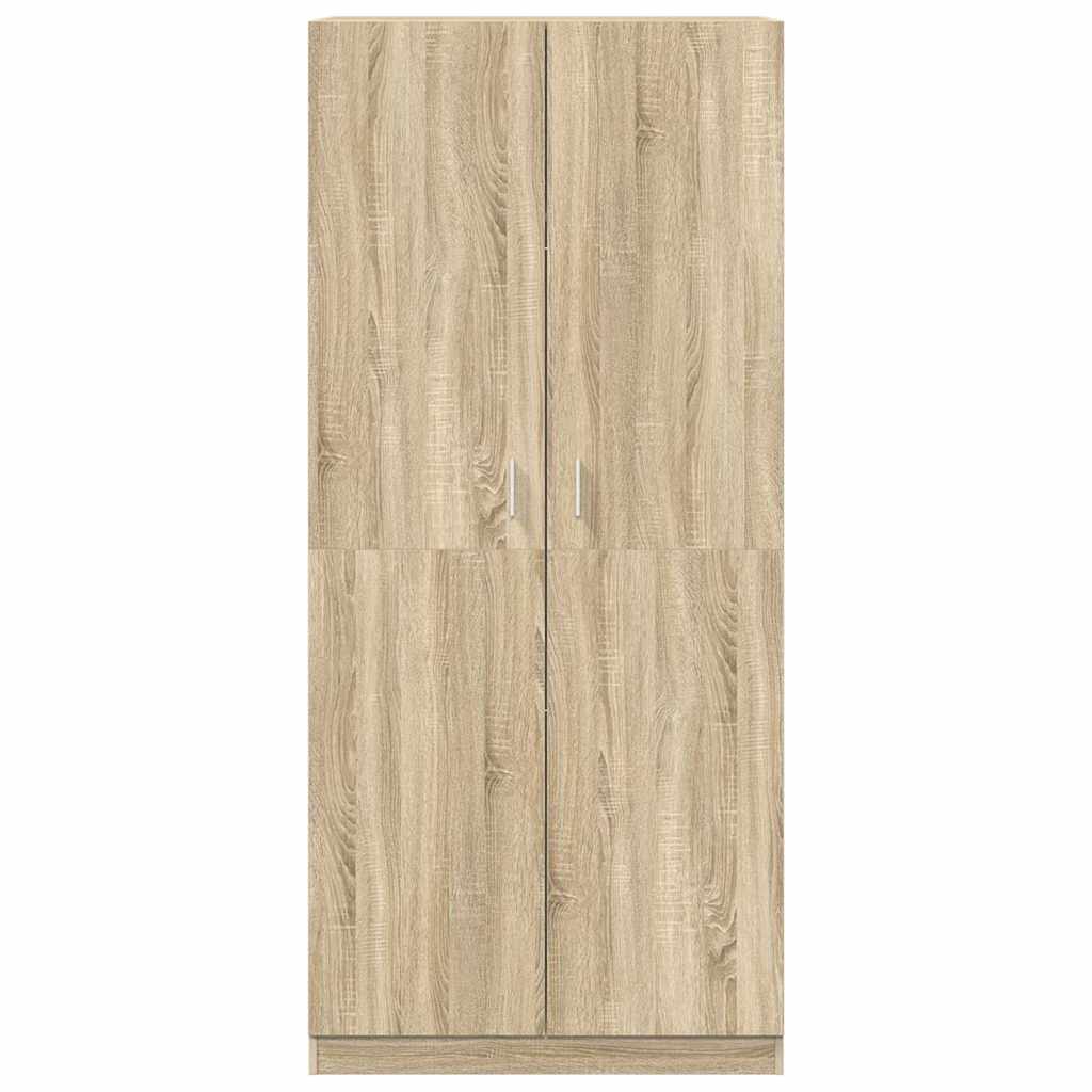 800633 vidaXL Wardrobe Sonoma Oak 90x52x200 cm Engineered Wood