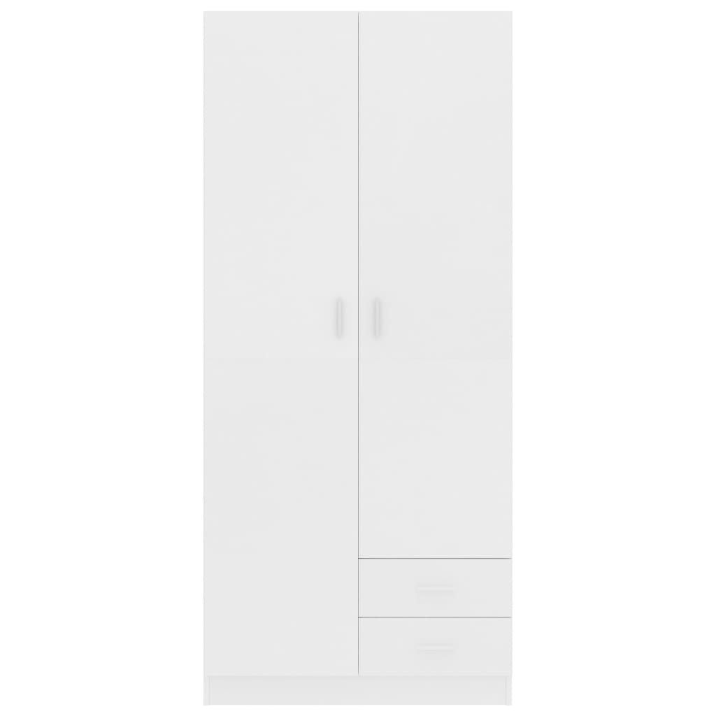 vidaXL Wardrobe White 80x52x180 cm Engineered Wood