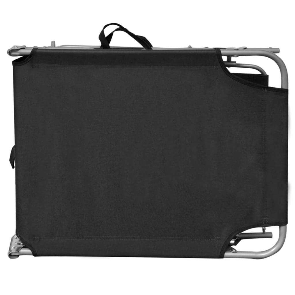 Sunlounger | Black | Powder-coated aluminium | Standard | Foldable