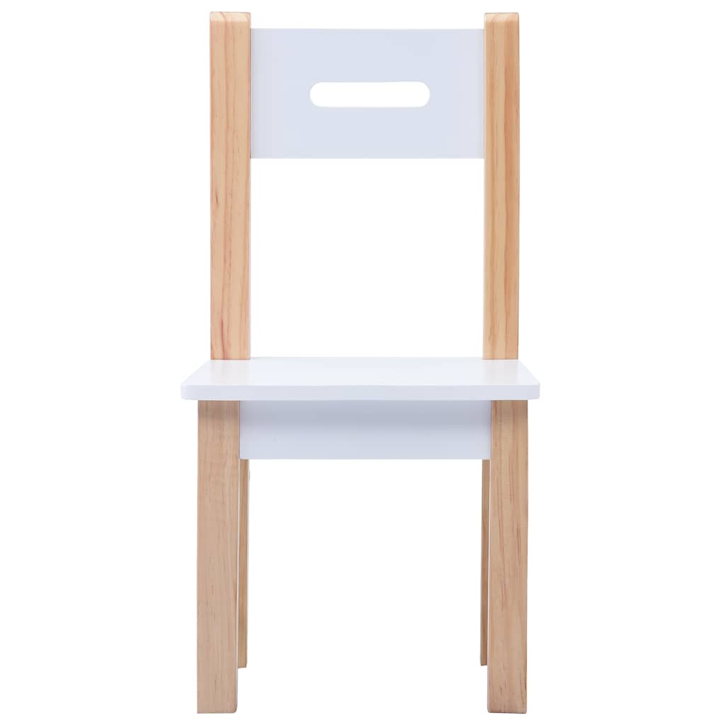 3 Piece Kids Storage Chalkboard Table Chair Set Black and White