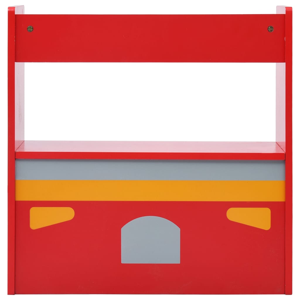 vidaXL 3 Piece Kids Chair Table Set Fire Truck Design Wood