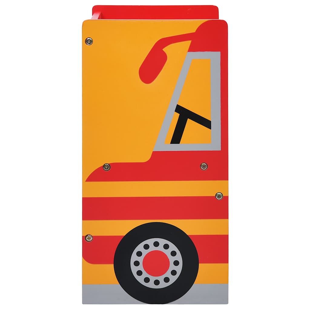 286190 vidaXL 3 Piece Kids Chair Table Set Fire Truck Design Wood
