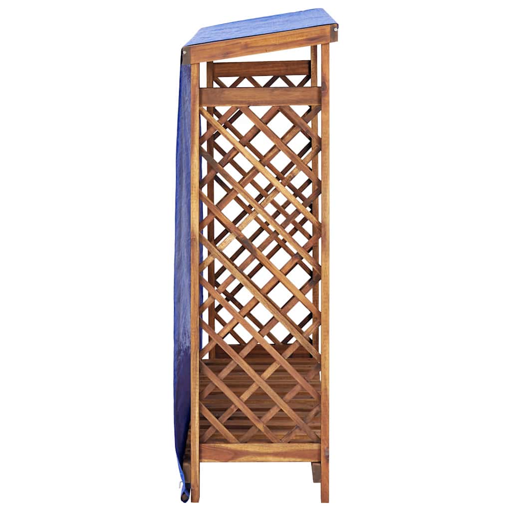 46566 vidaXL Firewood Storage Shed 105x38x115 cm Solid Acacia Wood