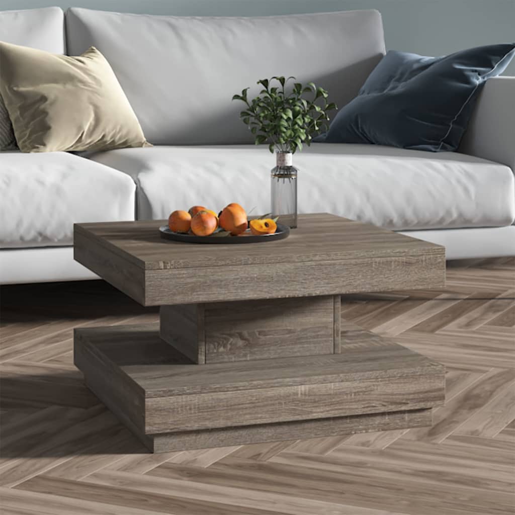286098 vidaXL Coffee Table Grey 60x60x35 cm MDF