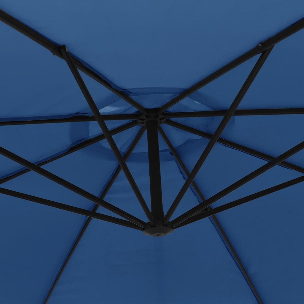Cantilever Garden Parasol | Blue | Polyester | 350 cm diameter | Tiltable