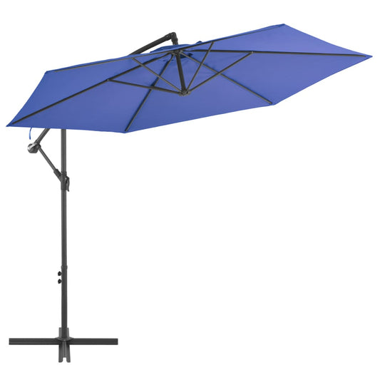 Cantilever Garden Parasol | Blue | Polyester, Metal | Large | Tiltable