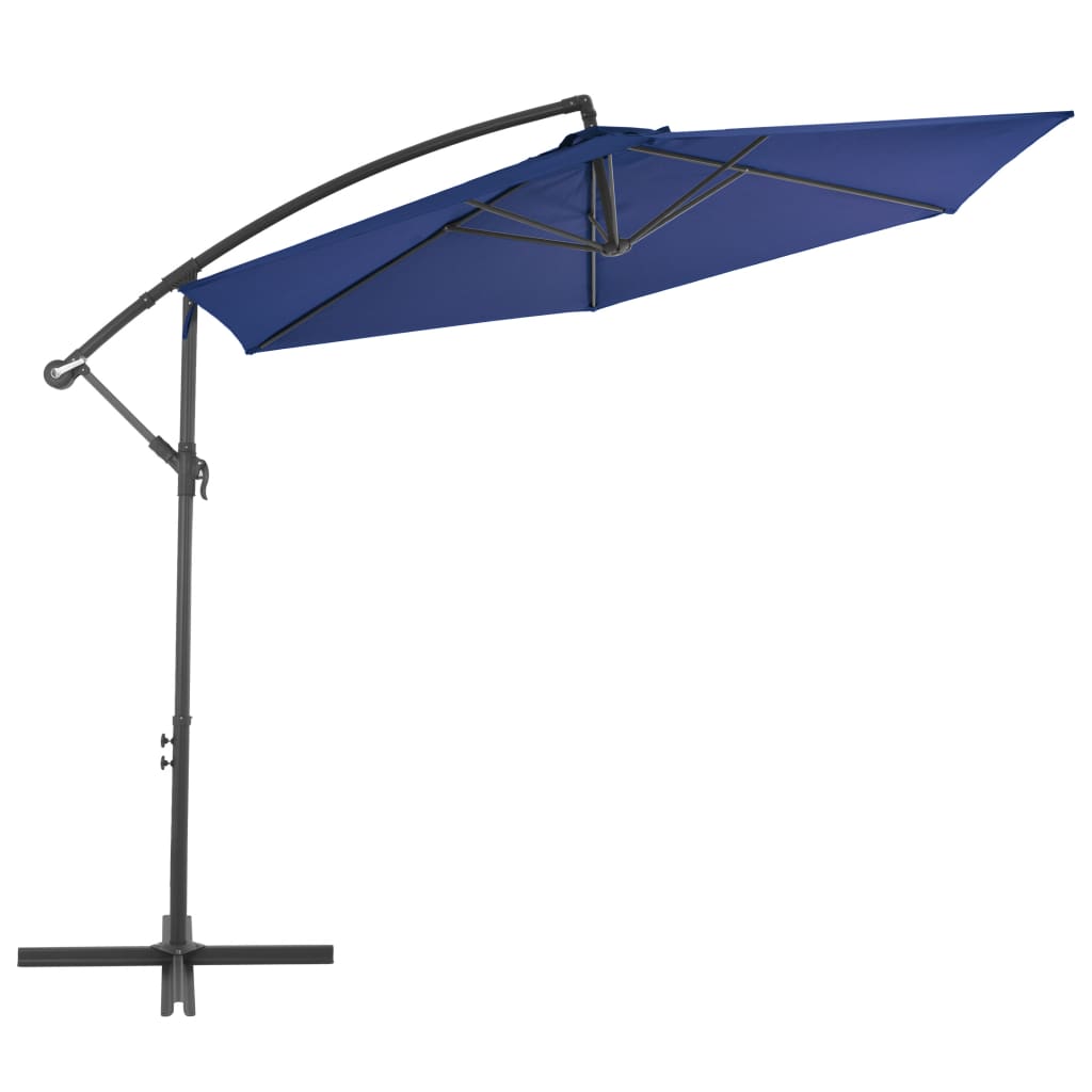 Cantilever Garden Parasol | Blue | Polyester, Metal | Large | Tiltable