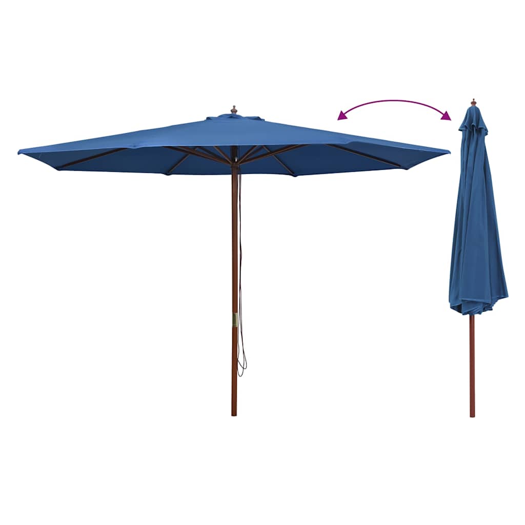 Garden Parasol | Blue | Fabric (100% polyester) | Large