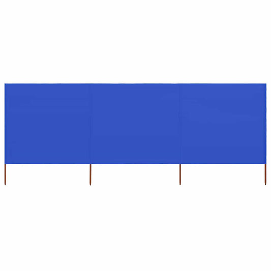 47147 vidaXL 3-panel Wind Screen Fabric 400x120 cm Azure Blue