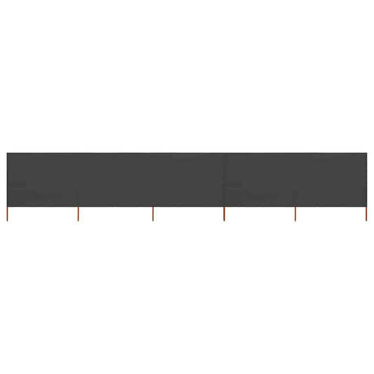47156 vidaXL 5-panel Wind Screen Fabric 600x80 cm Anthracite