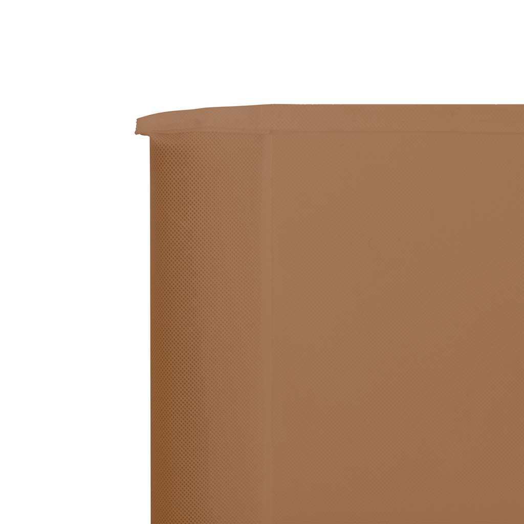 5-panel Wind Screen Fabric 600x80 cm Taupe