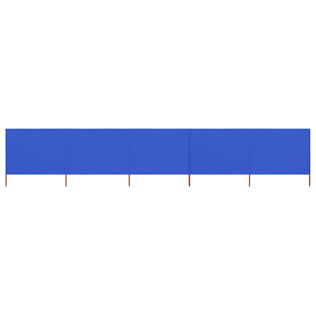 5-panel Wind Screen Fabric 600x80 cm Azure Blue