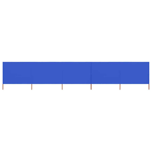 5-panel Wind Screen Fabric 600x80 cm Azure Blue