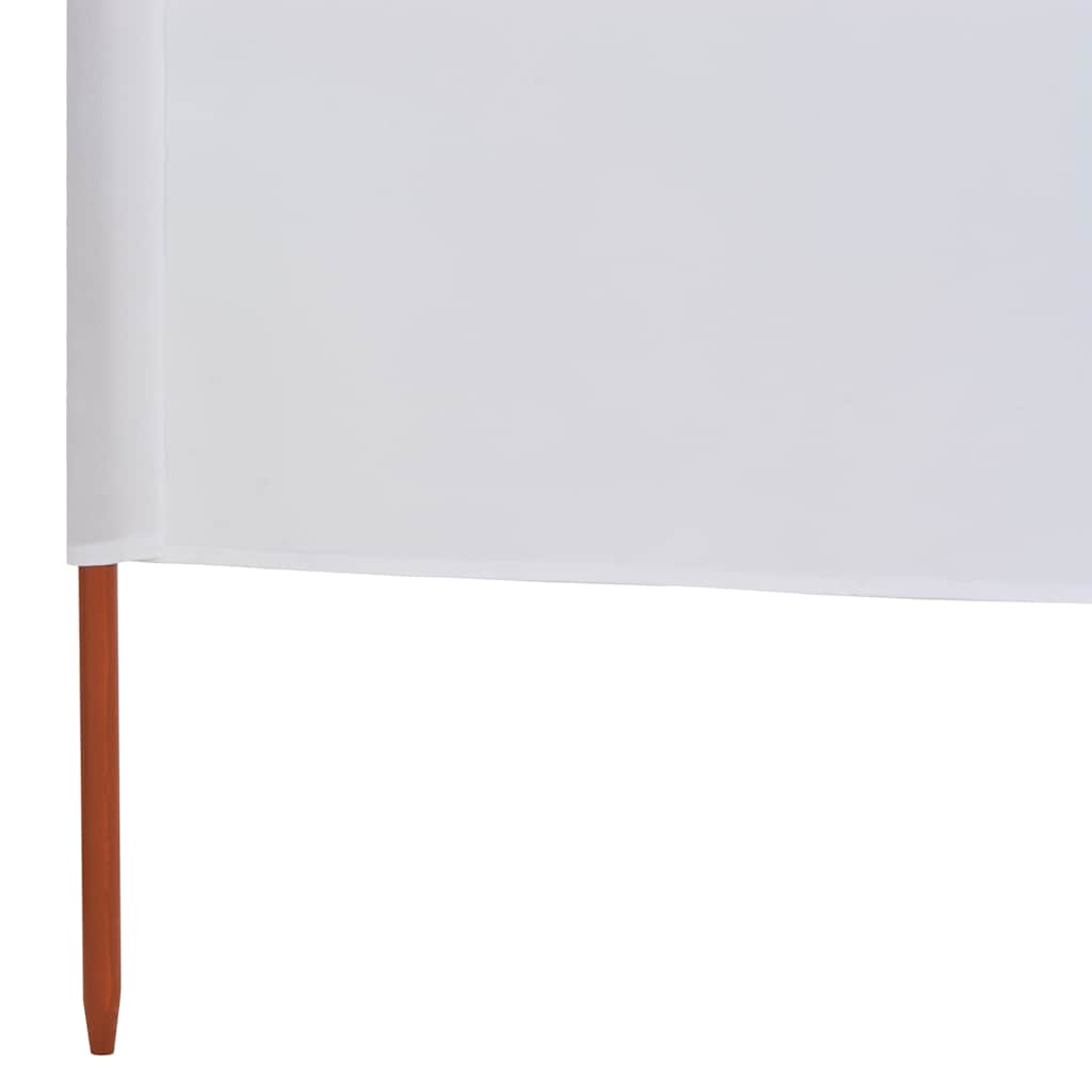 5-panel Wind Screen Fabric 600x120 cm Sand White