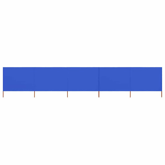 47171 vidaXL 5-panel Wind Screen Fabric 600x160 cm Azure Blue