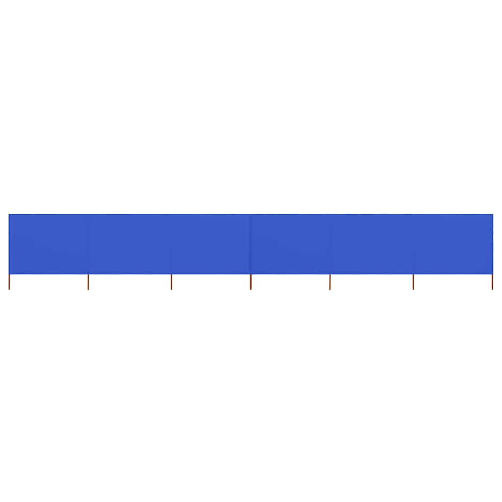 6-panel Wind Screen Fabric 800x80 cm Azure Blue