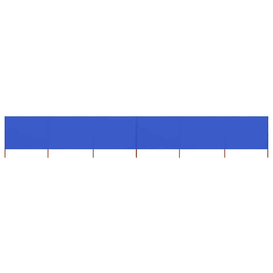 6-panel Wind Screen Fabric 800x80 cm Azure Blue