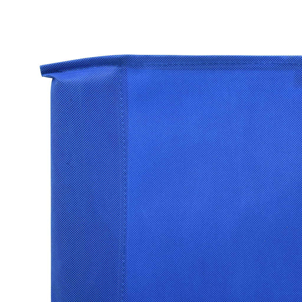 6-panel Wind Screen Fabric 800x80 cm Azure Blue