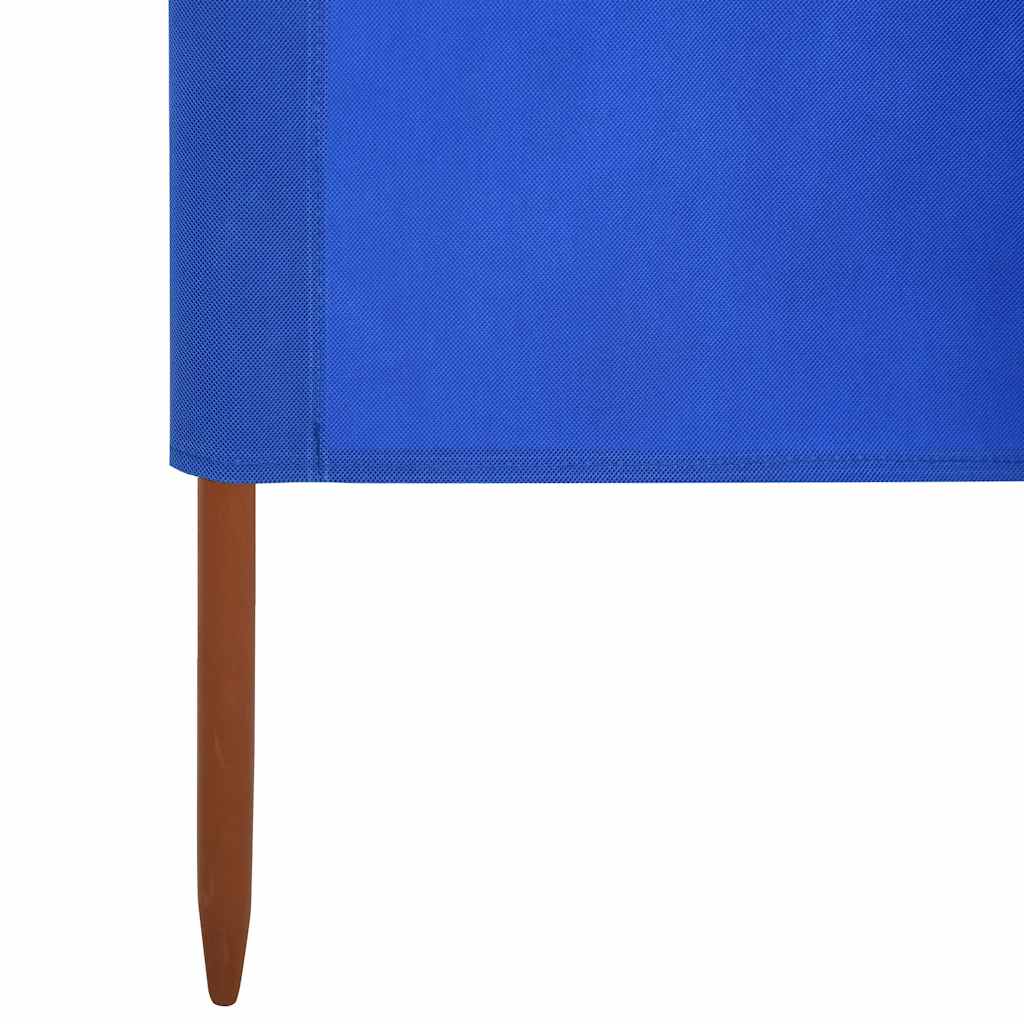 6-panel Wind Screen Fabric 800x80 cm Azure Blue