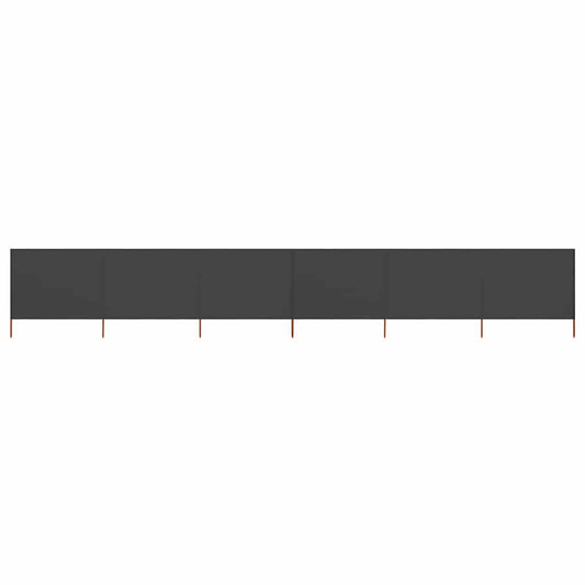 6-panel Wind Screen Fabric 800x120 cm Anthracite