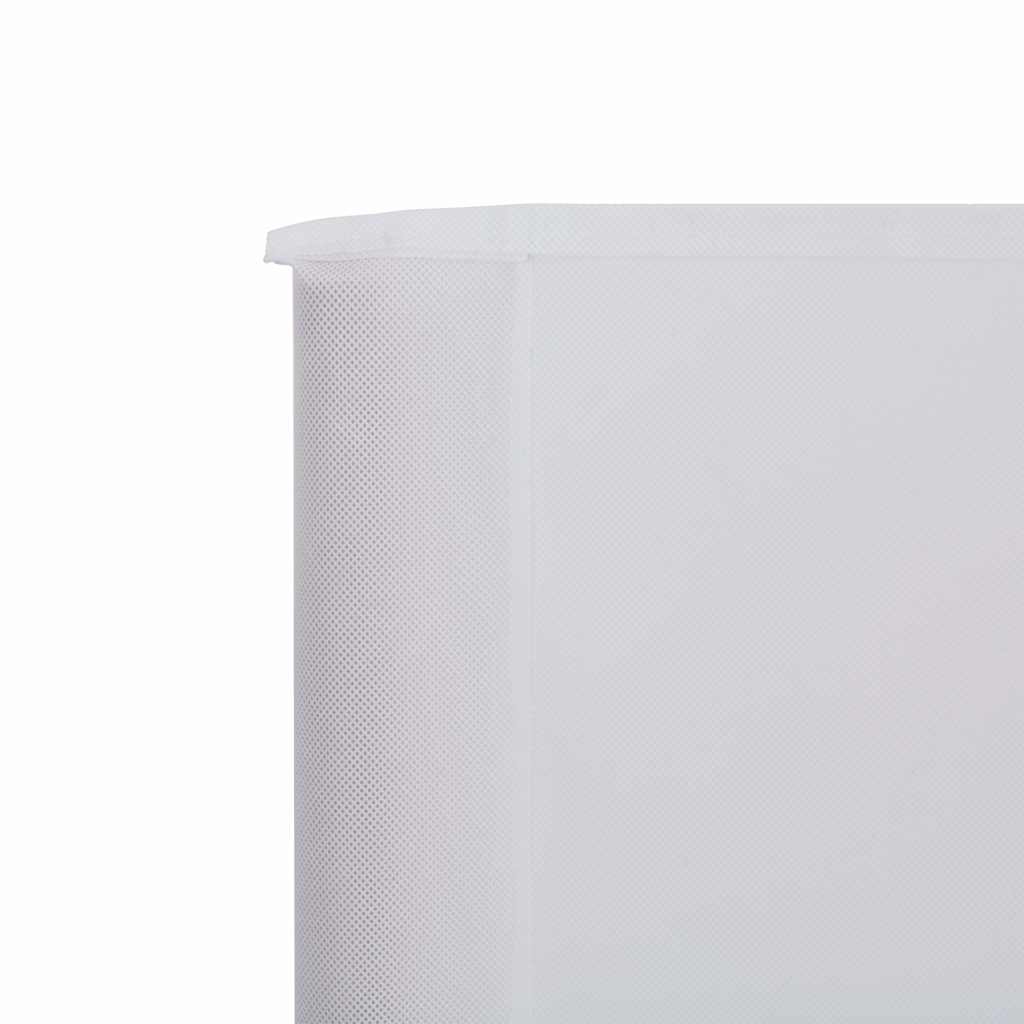 6-panel Wind Screen Fabric 800x160 cm Sand White