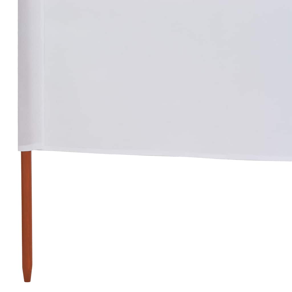 6-panel Wind Screen Fabric 800x160 cm Sand White