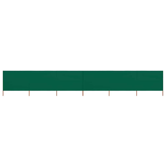 47181 vidaXL 6-panel Wind Screen Fabric 800x160 cm Green