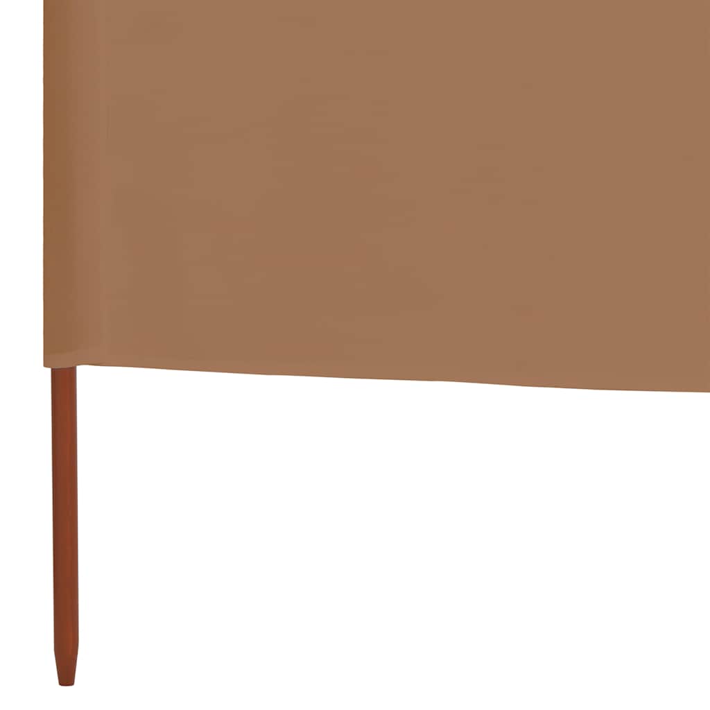 6-panel Wind Screen Fabric 800x160 cm Taupe