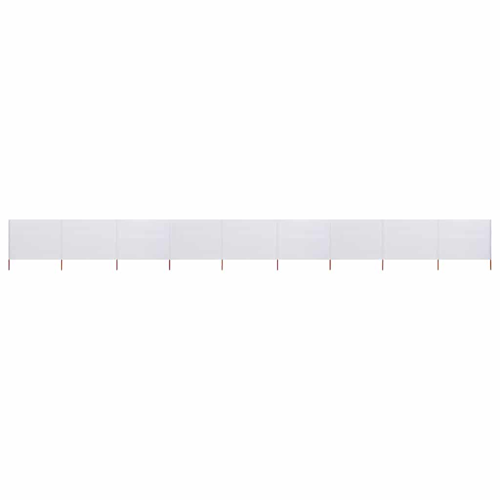 47186 vidaXL 9-panel Wind Screen Fabric 1200x80 cm Sand White