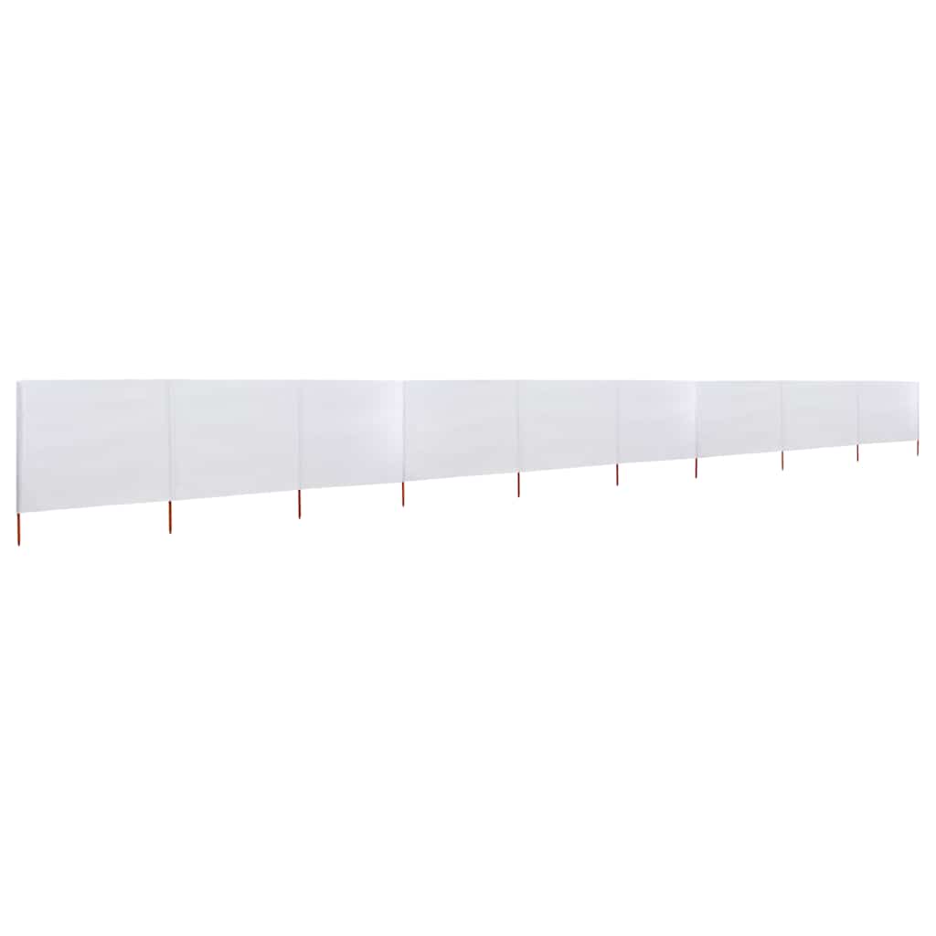 47186 vidaXL 9-panel Wind Screen Fabric 1200x80 cm Sand White