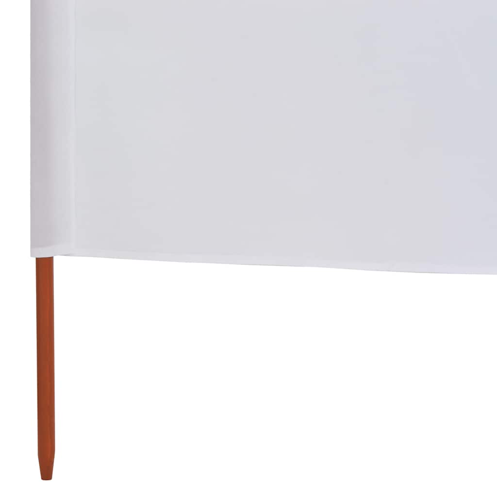 47186 vidaXL 9-panel Wind Screen Fabric 1200x80 cm Sand White