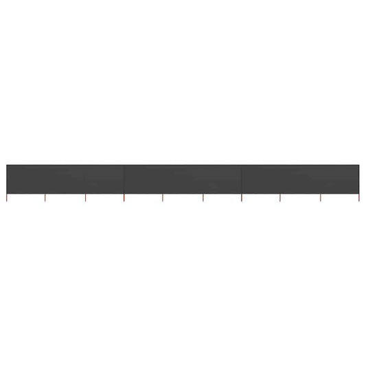 47188 vidaXL 9-panel Wind Screen Fabric 1200x80 cm Anthracite