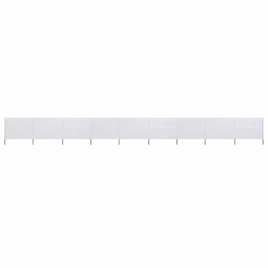 47192 vidaXL 9-panel Wind Screen Fabric 1200x120 cm Sand White