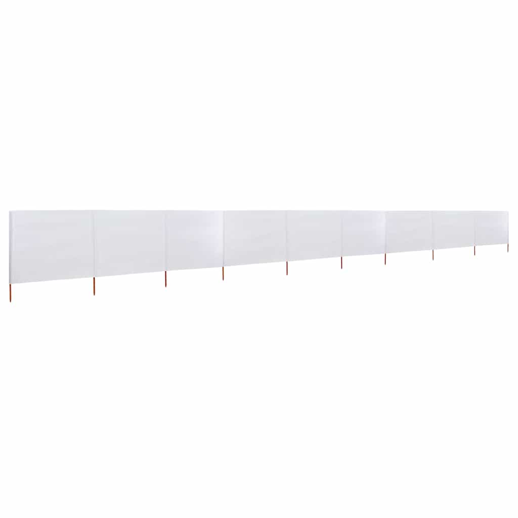 9-panel Wind Screen Fabric 1200x160 cm Sand White