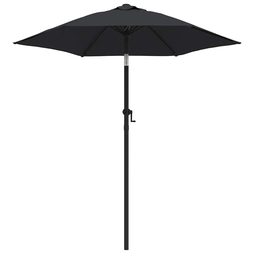 Garden Parasol | Black and dark grey | Aluminium, Polyester | Medium