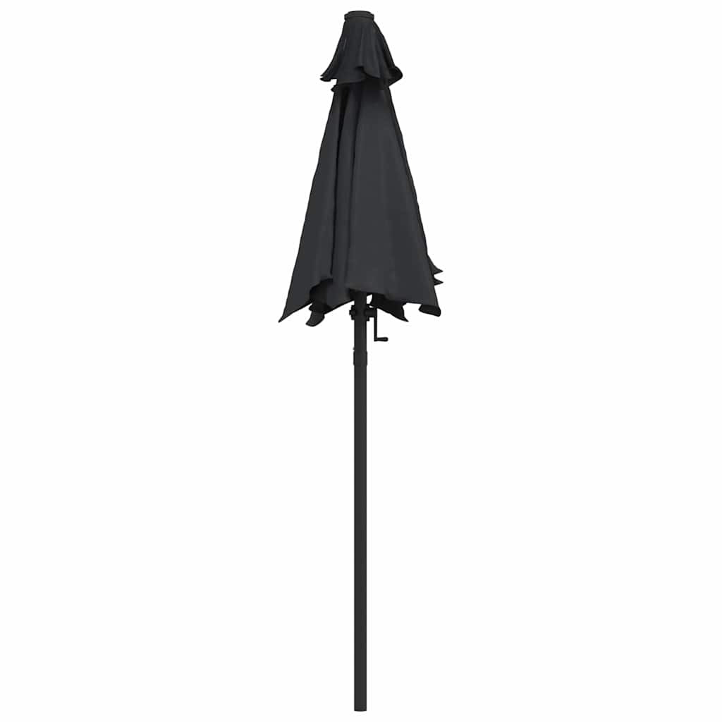 Garden Parasol | Black and dark grey | Aluminium, Polyester | Medium