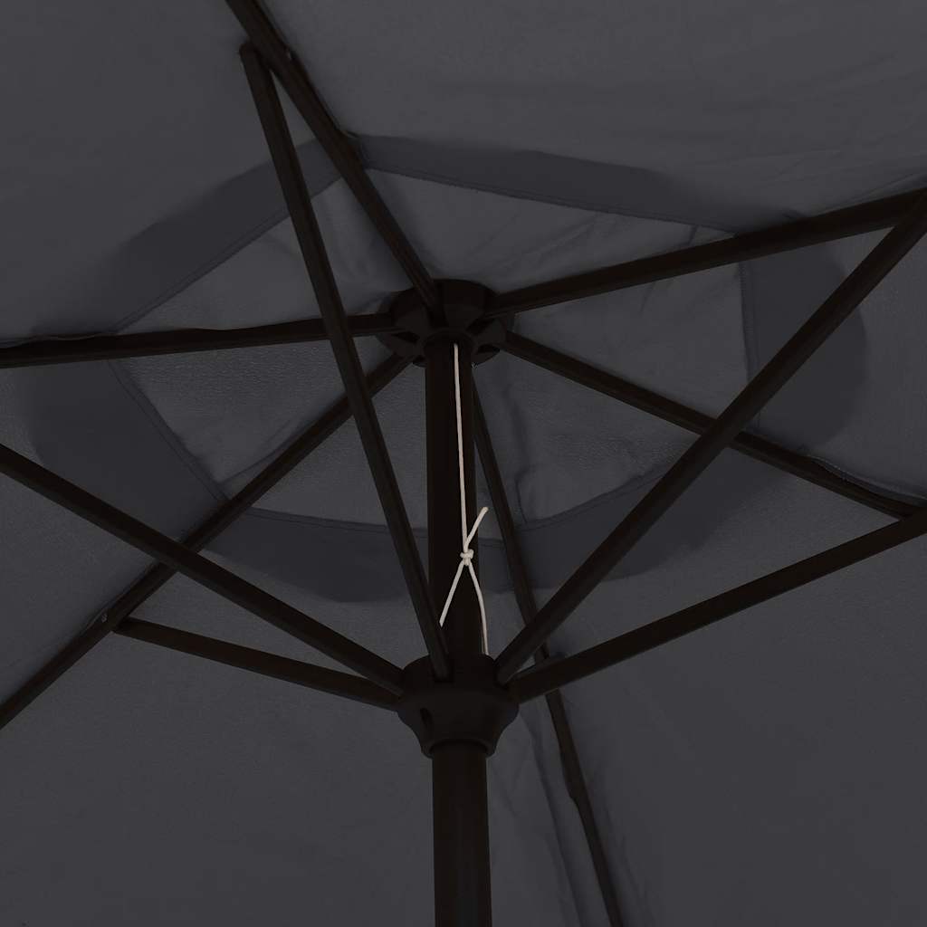 Garden Parasol | Black and dark grey | Aluminium, Polyester | Medium
