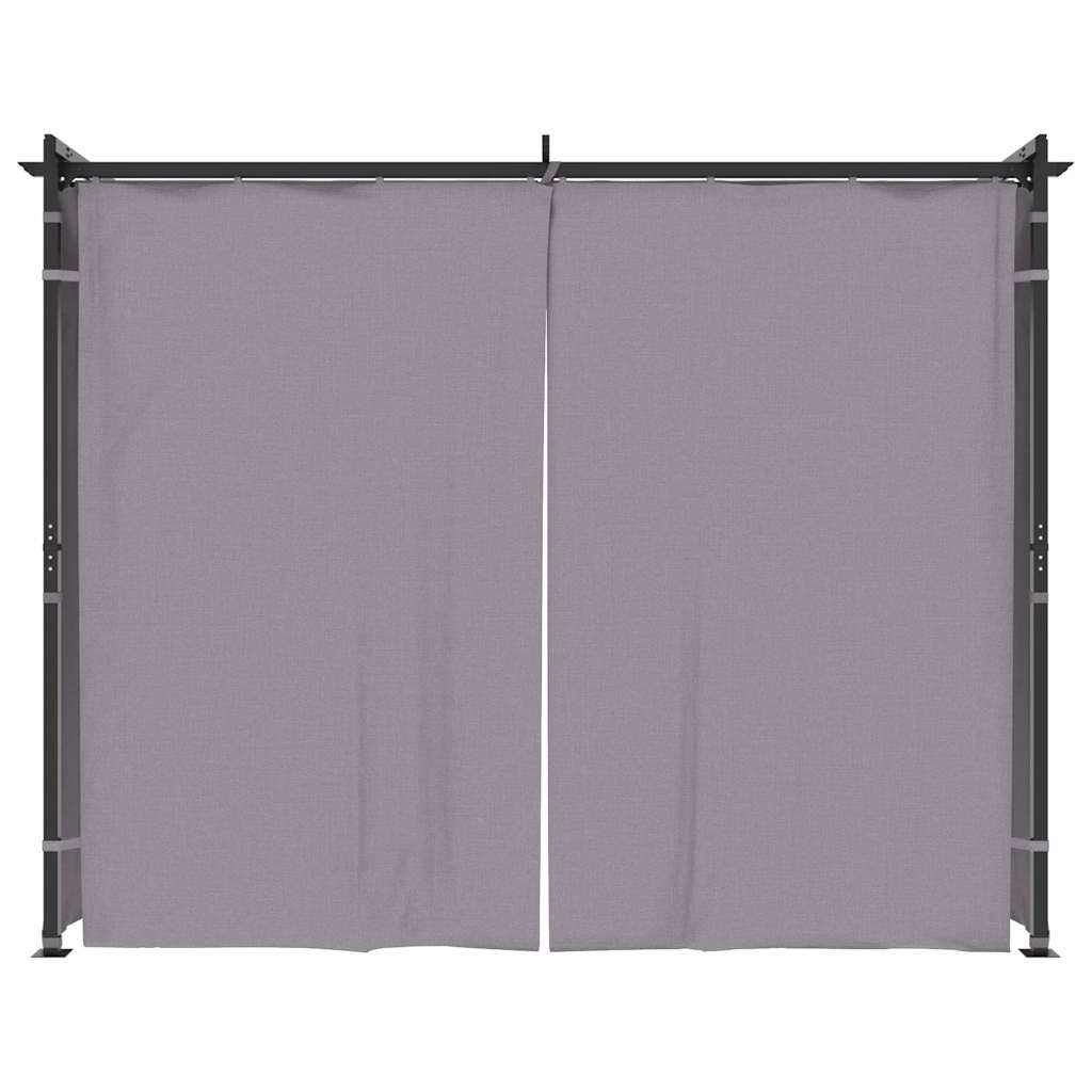 vidaXL Gazebo with Curtains 3x3 m Anthracite Steel