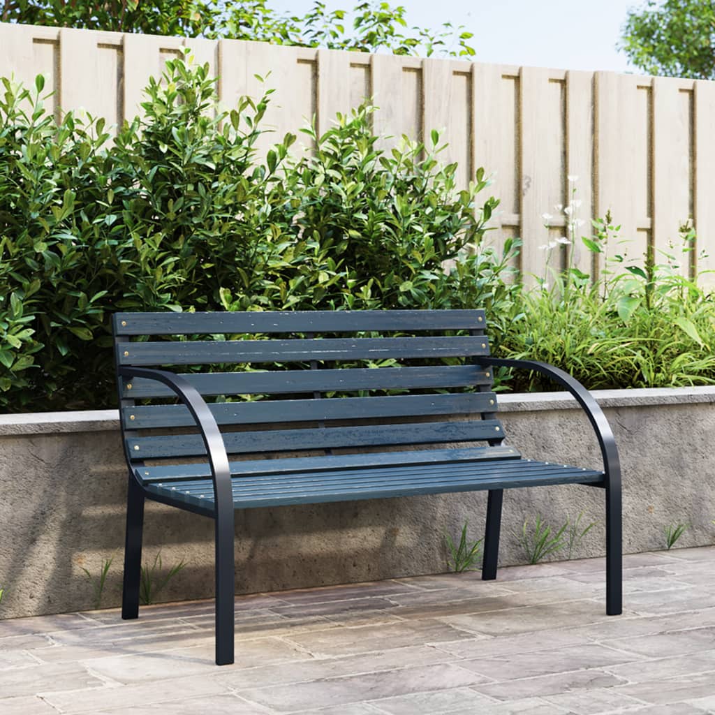 vidaXL Garden Bench 120 cm Grey Wood