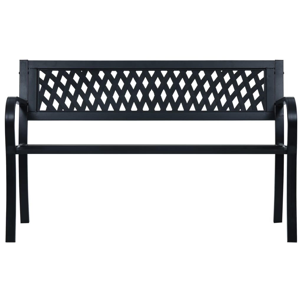 Garden Bench | Black | Steel | Standard | Durable | Garden Bench