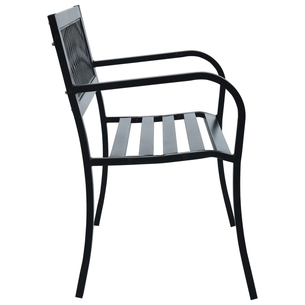 Garden Bench | Black | Steel | Standard | Durable | Garden Bench