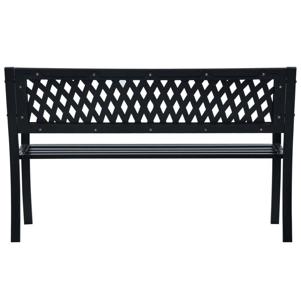 Garden Bench | Black | Steel | Standard | Durable | Garden Bench