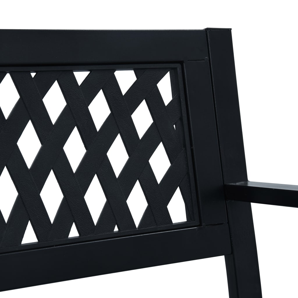 Garden Bench | Black | Steel | Standard | Durable | Garden Bench